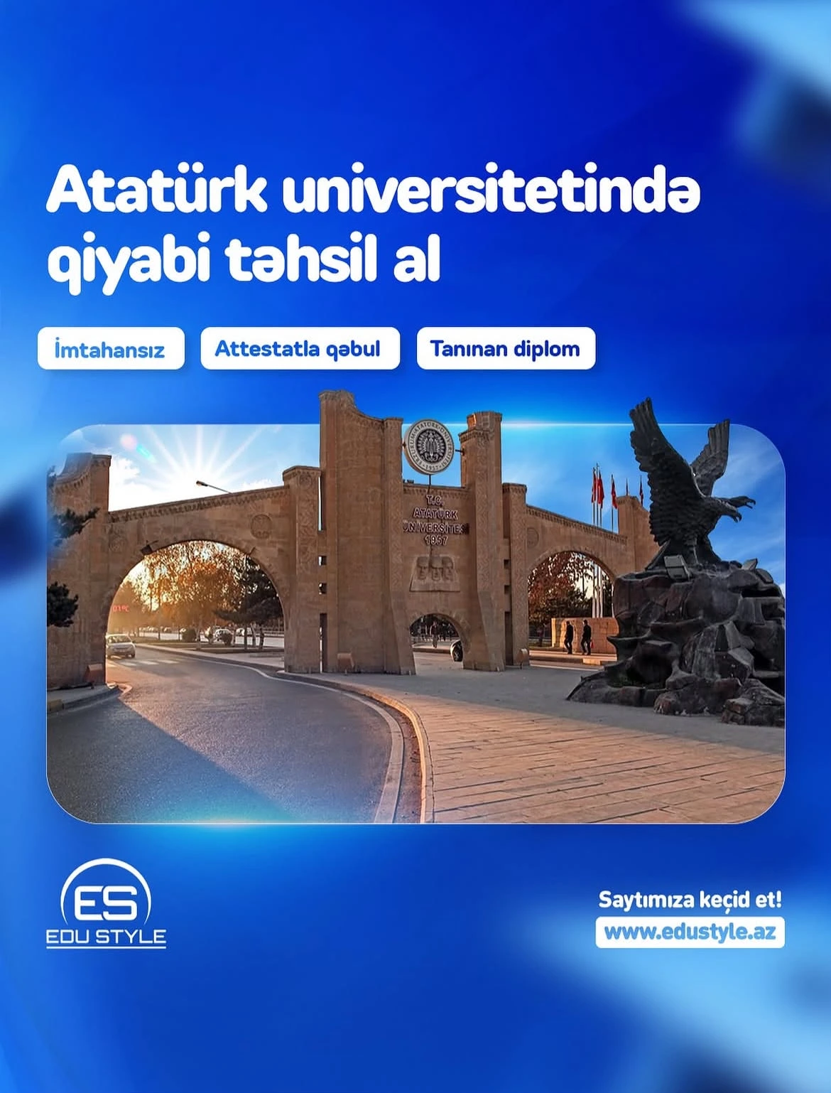 Türkiyə Atatürk Universitetində qiyabi təhsil imkanı!